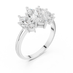 Three Stone Marquise Diamond Engagement Ring