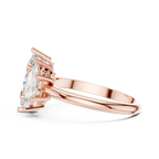 Three Stone Marquise Diamond Engagement Ring