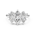 Three Stone Marquise Diamond Engagement Ring