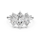 Three Stone Marquise Diamond Engagement Ring