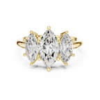 Three Stone Marquise Diamond Engagement Ring