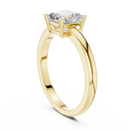 Classic Asscher Cut Solitaire Engagement Ring in Rose Gold
