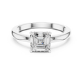 Classic Asscher Cut Solitaire Engagement Ring in Rose Gold