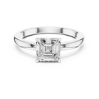 Classic Asscher Cut Solitaire Engagement Ring in Rose Gold