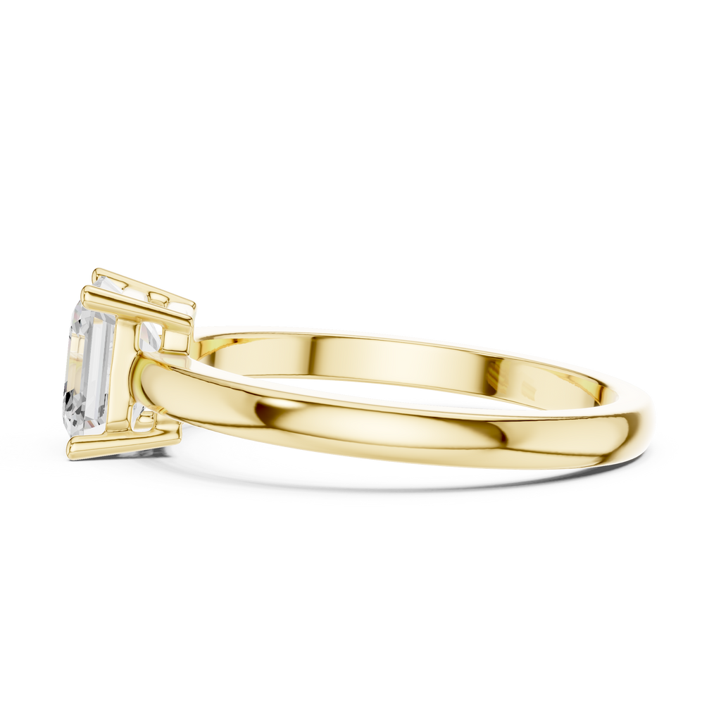 Classic Asscher Cut Solitaire Engagement Ring in Rose Gold