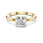 Classic Asscher Cut Solitaire Engagement Ring in Rose Gold