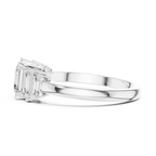 Five Stone Asscher & Emerald Cut Diamond Engagement Ring in Rose Gold