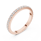 Minimalist Diamond Eternity Wedding Band Ring