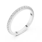 Minimalist Diamond Eternity Wedding Band Ring