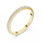 Minimalist Diamond Eternity Wedding Band Ring