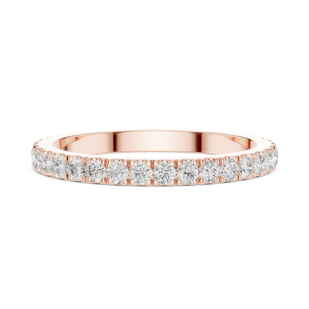 Minimalist Diamond Eternity Wedding Band Ring