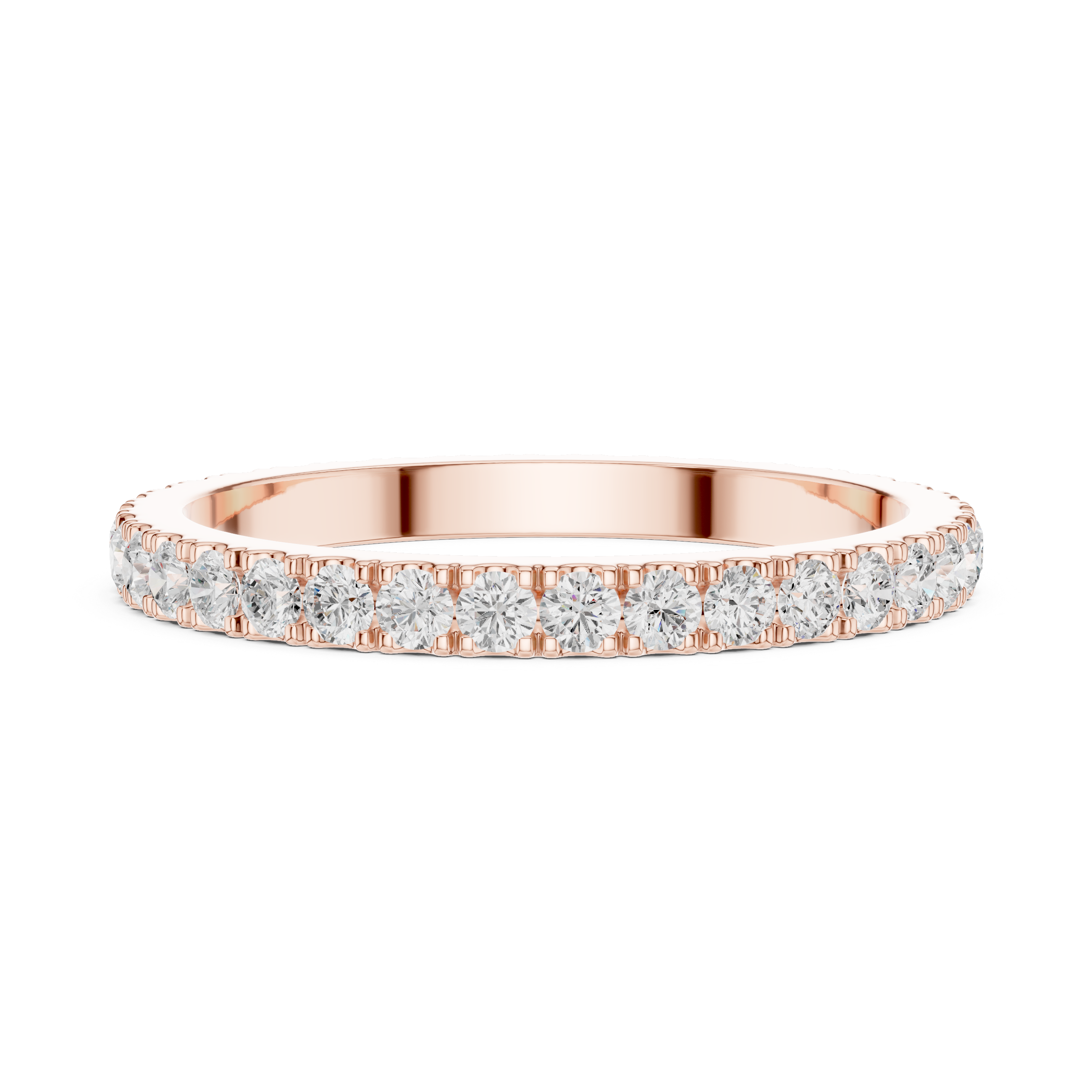 Minimalist Diamond Eternity Wedding Band Ring