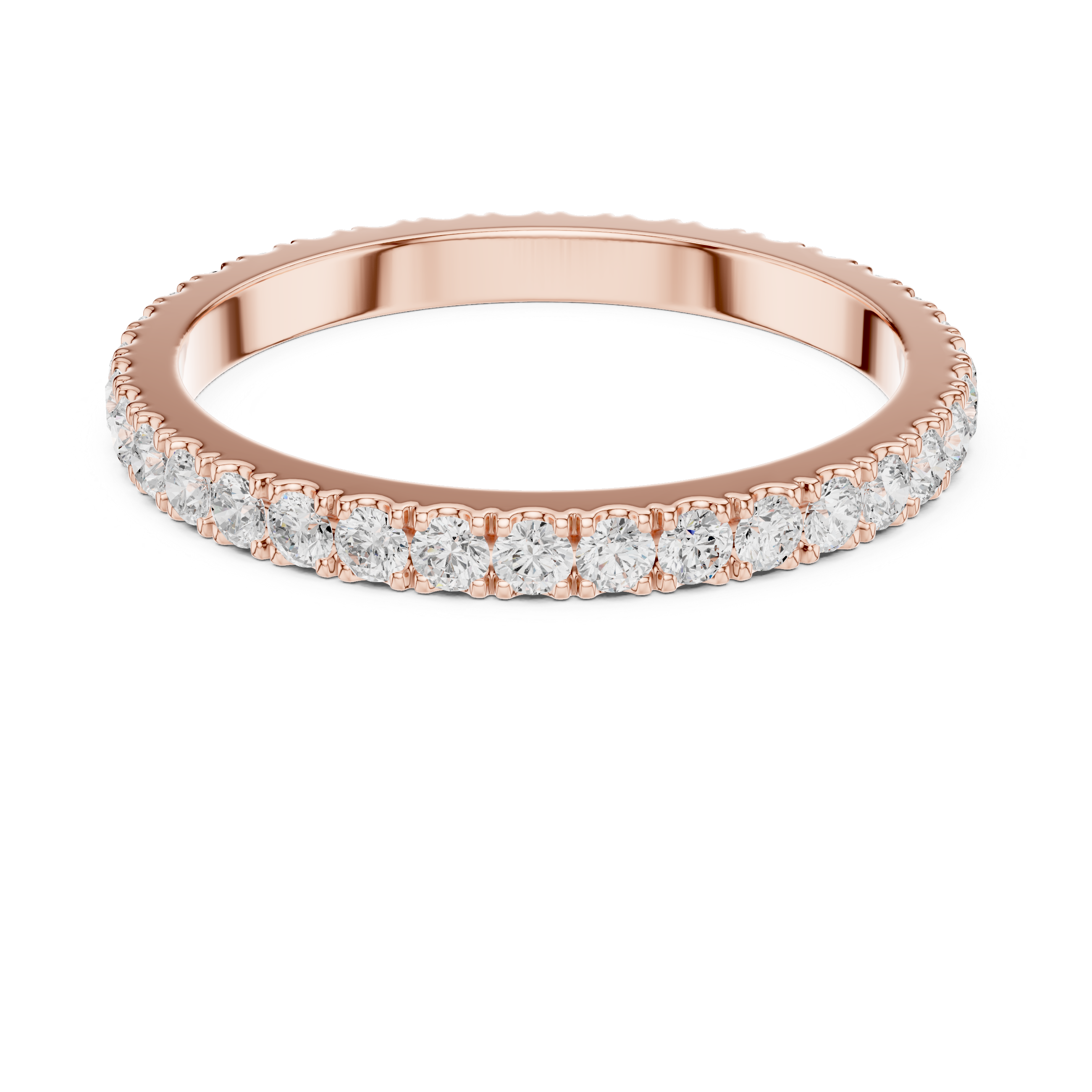 Minimalist Diamond Eternity Wedding Band Ring