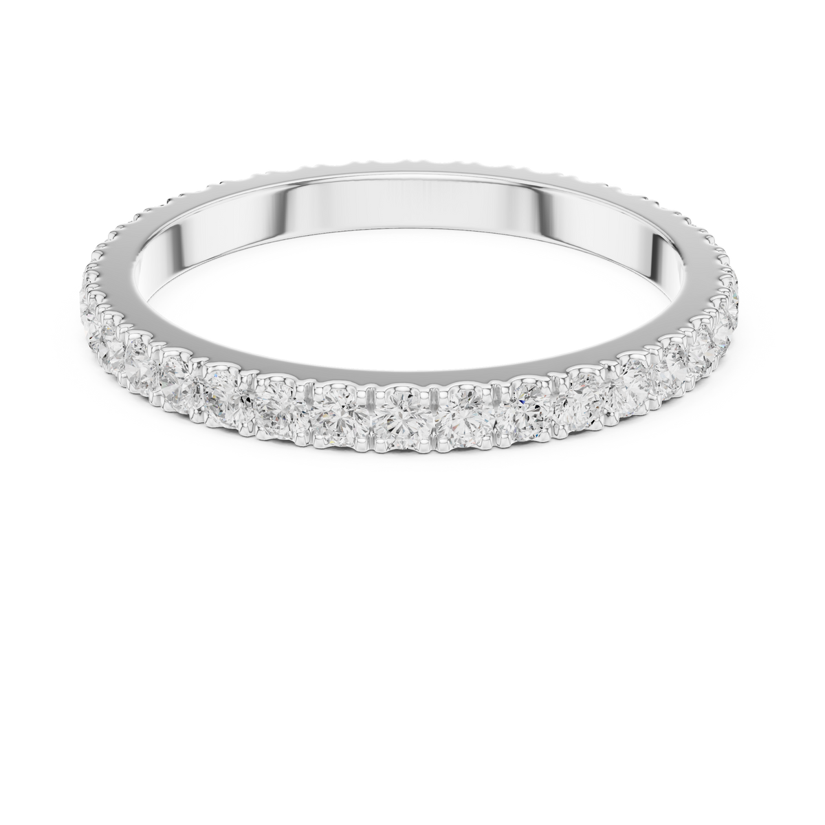 Minimalist Diamond Eternity Wedding Band Ring – view 1 of 12, lab grown diamond band | Jewelix Atelier