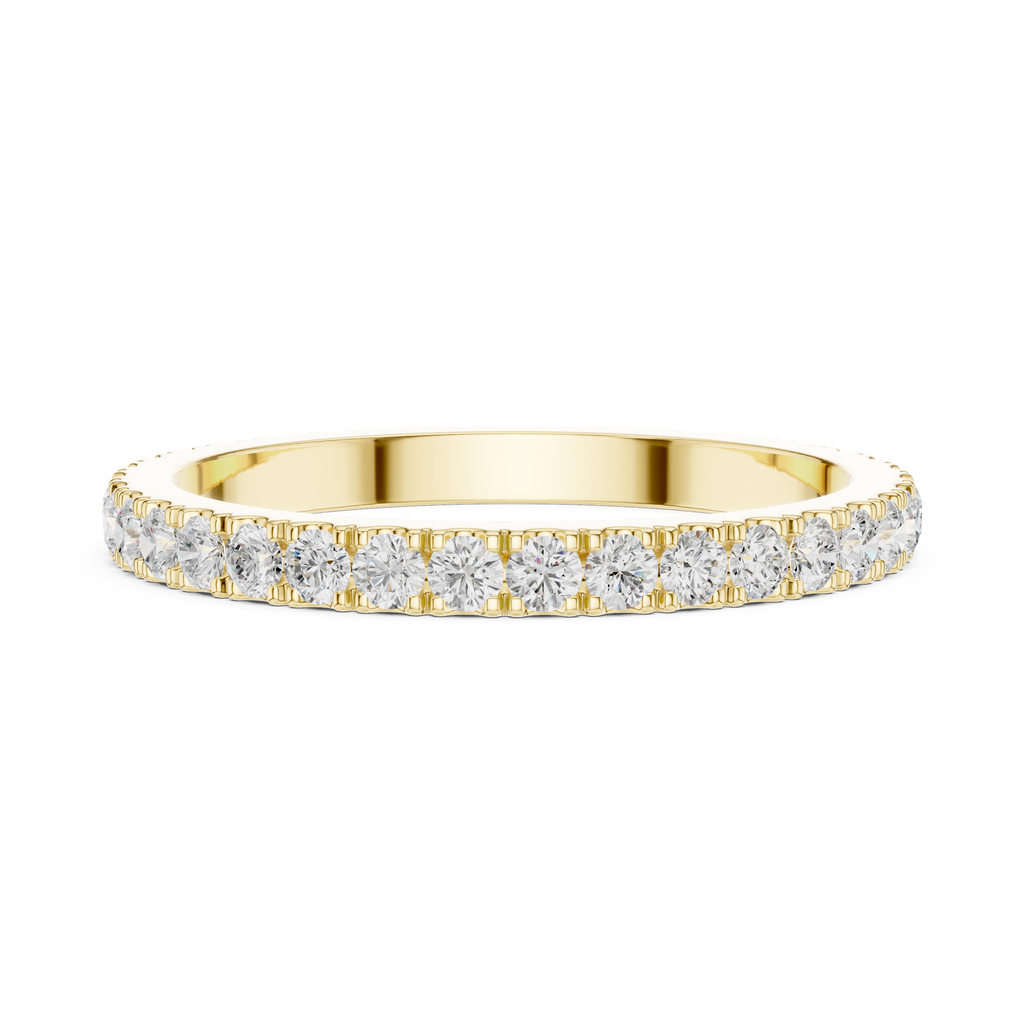 Minimalist Diamond Eternity Wedding Band Ring