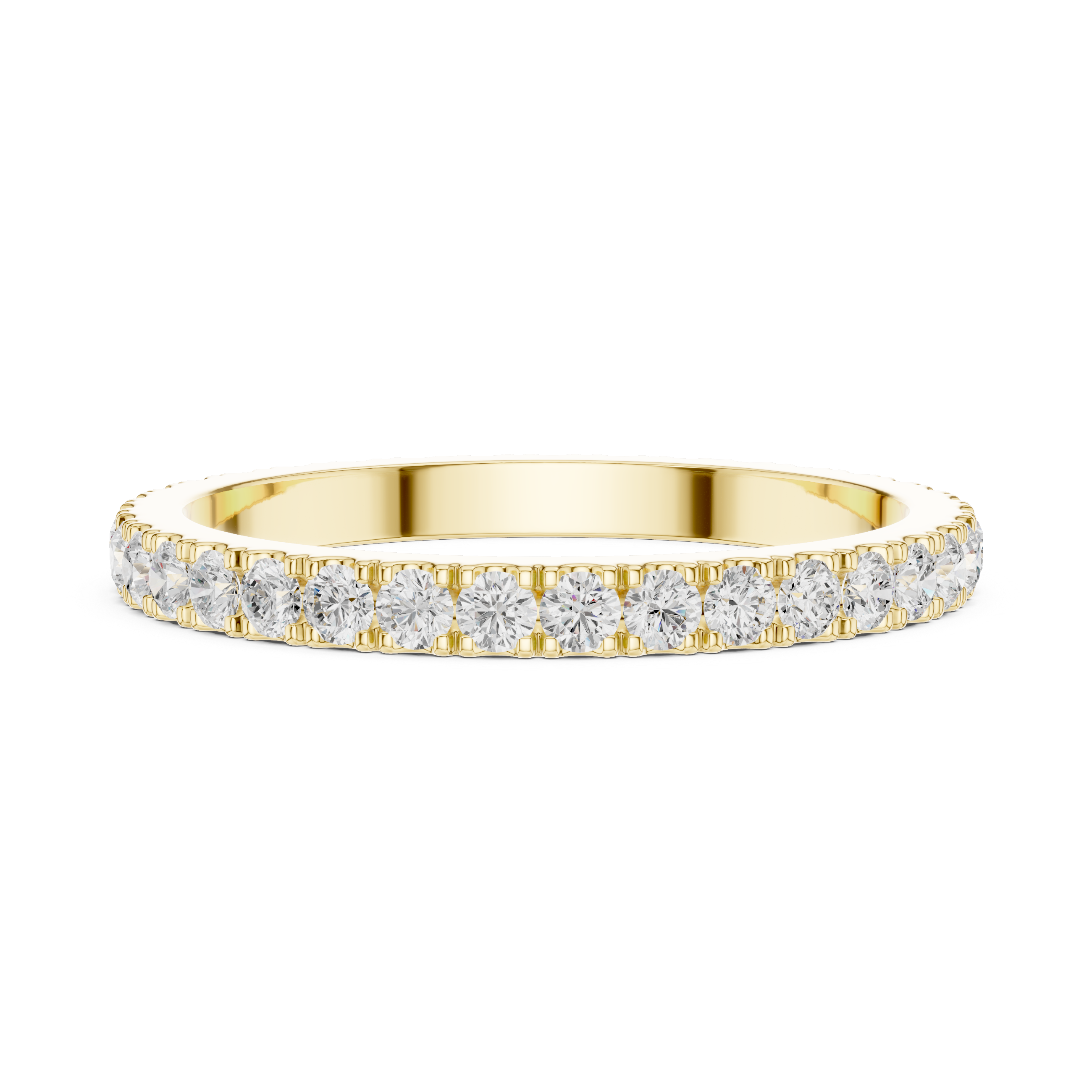 Minimalist Diamond Eternity Wedding Band Ring