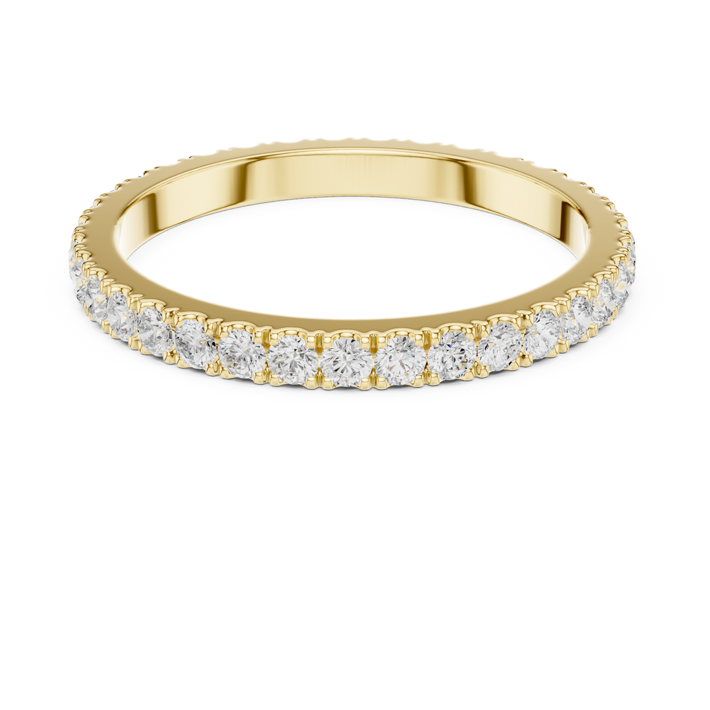 Minimalist Diamond Eternity Wedding Band Ring