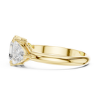 Three Stone Asscher & Trillion Cut Diamond Engagement Ring