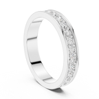Channel Set Diamond Eternity Wedding Band in Rose Gold
