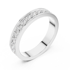 Channel Set Diamond Eternity Wedding Band in Rose Gold