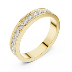 Channel Set Diamond Eternity Wedding Band in Rose Gold
