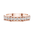 Channel Set Diamond Eternity Wedding Band in Rose Gold