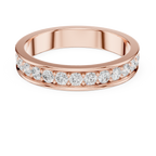 Channel Set Diamond Eternity Wedding Band in Rose Gold