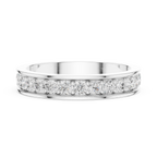Channel Set Diamond Eternity Wedding Band in Rose Gold
