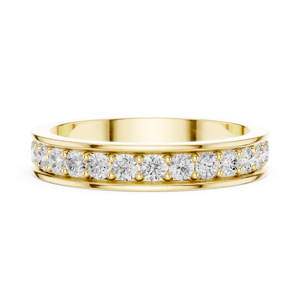 Channel Set Diamond Eternity Wedding Band in Rose Gold