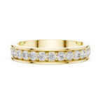 Channel Set Diamond Eternity Wedding Band in Rose Gold