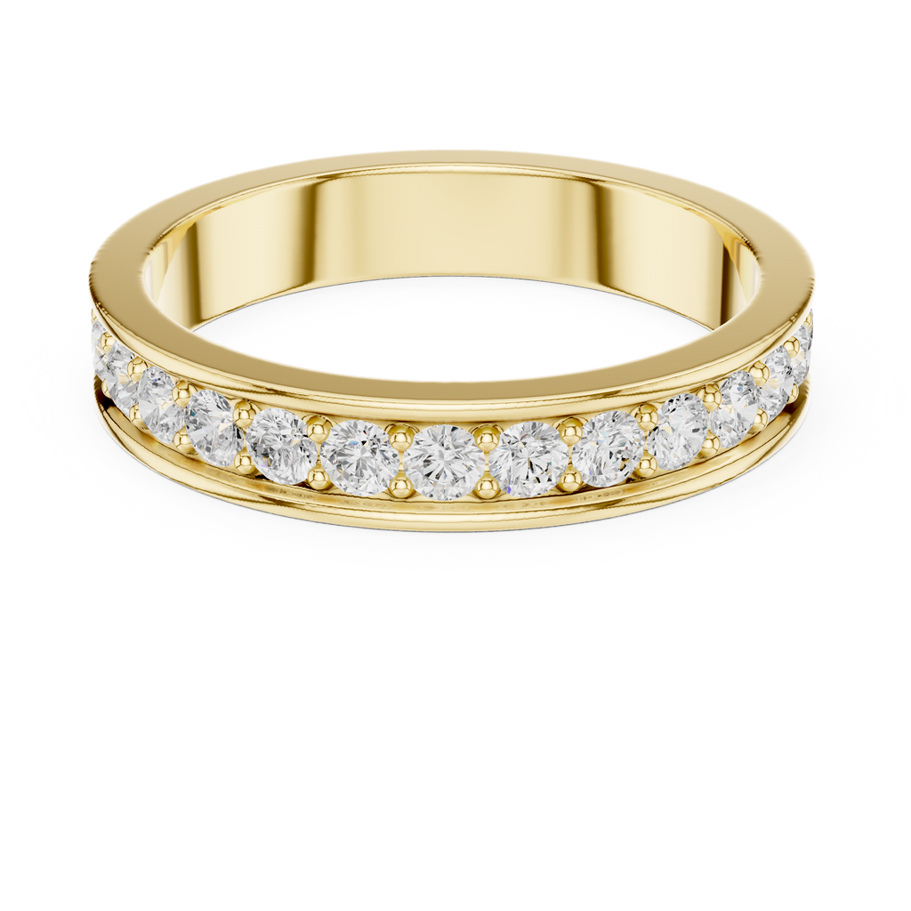 Channel Set Diamond Eternity Wedding Band in Rose Gold