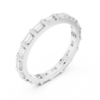 Baguette Cut Diamond Eternity Band Ring in Rose Gold