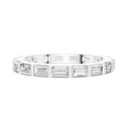 Baguette Cut Diamond Eternity Band Ring in Rose Gold