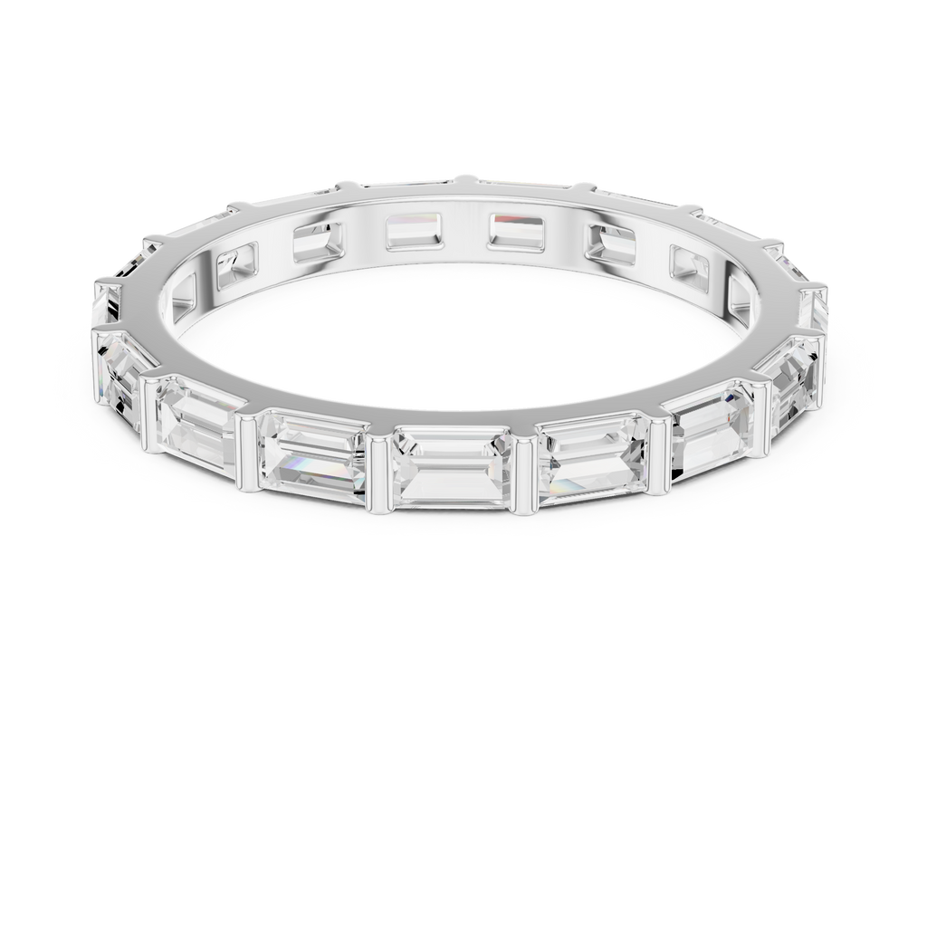 Baguette Cut Diamond Eternity Band Ring in Rose Gold