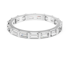 Baguette Cut Diamond Eternity Band Ring in Rose Gold