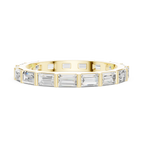 Baguette Cut Diamond Eternity Band Ring in Rose Gold