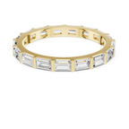 Baguette Cut Diamond Eternity Band Ring in Rose Gold