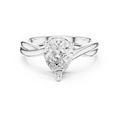 Pear Cut Twisted Solitaire Diamond Engagement Ring