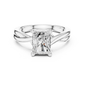 Radiant Cut Twisted Solitaire Diamond Engagement Ring