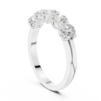 Five Stone Round Diamond Anniversary Ring in Rose Gold