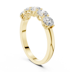 Five Stone Round Diamond Anniversary Ring in Rose Gold