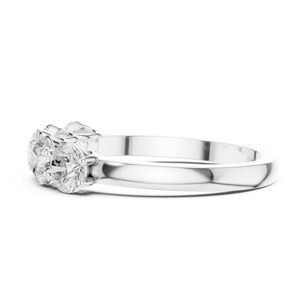 Five Stone Round Diamond Anniversary Ring in Rose Gold