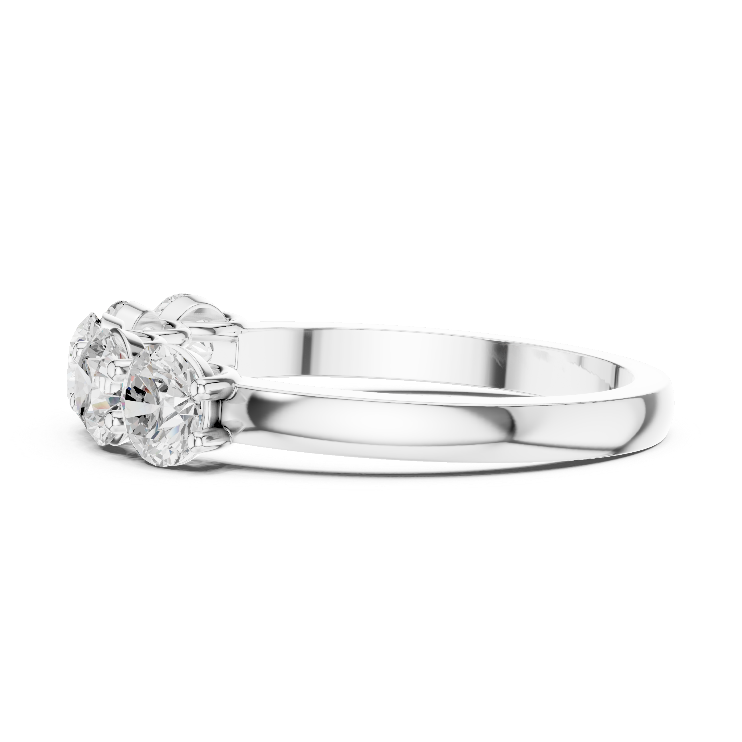 Five Stone Round Diamond Anniversary Ring in Rose Gold