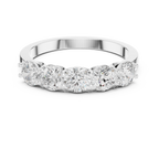 Five Stone Round Diamond Anniversary Ring in Rose Gold