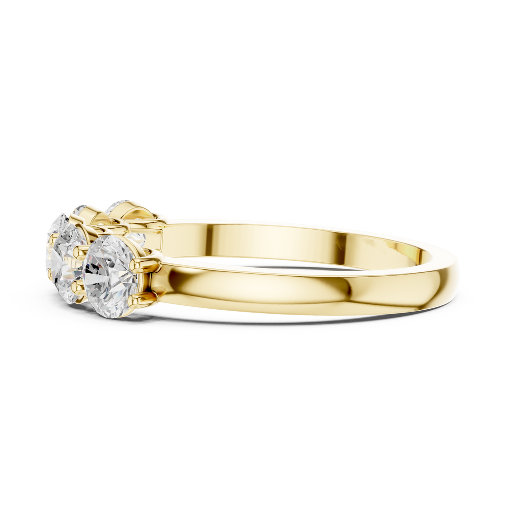 Five Stone Round Diamond Anniversary Ring in Rose Gold
