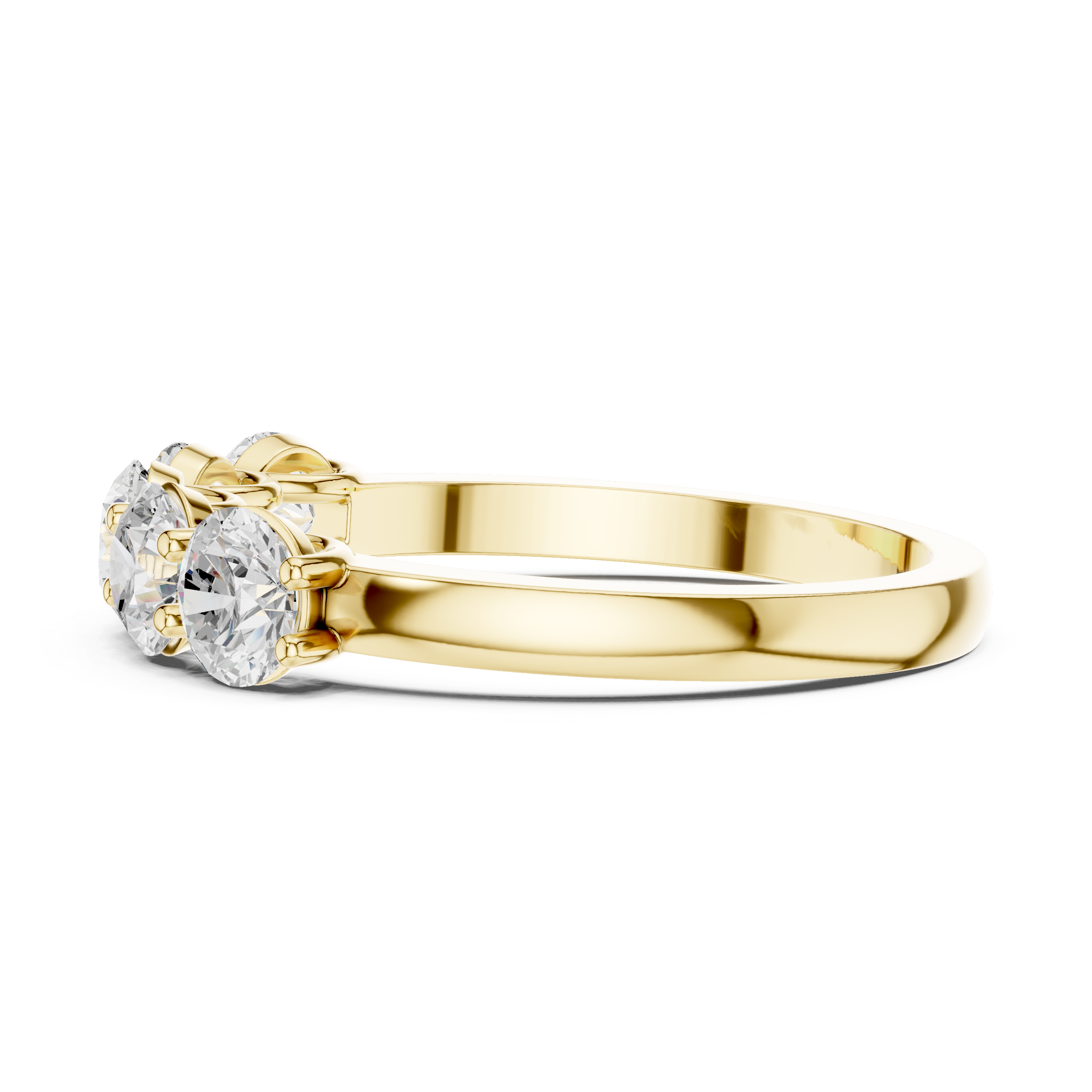 Five Stone Round Diamond Anniversary Ring in Rose Gold