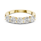 Five Stone Round Diamond Anniversary Ring in Rose Gold