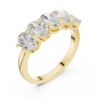 Five Oval Cut Diamond Anniversary Ring in Rose Gold