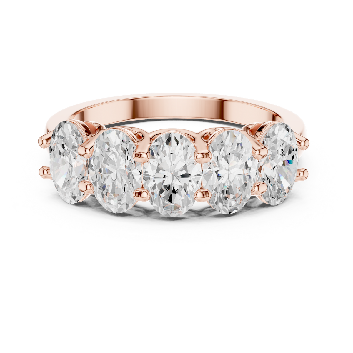 Five Oval Cut Diamond Anniversary Ring – view 5 of 12, lab grown diamond ring | Jewelix Atelier