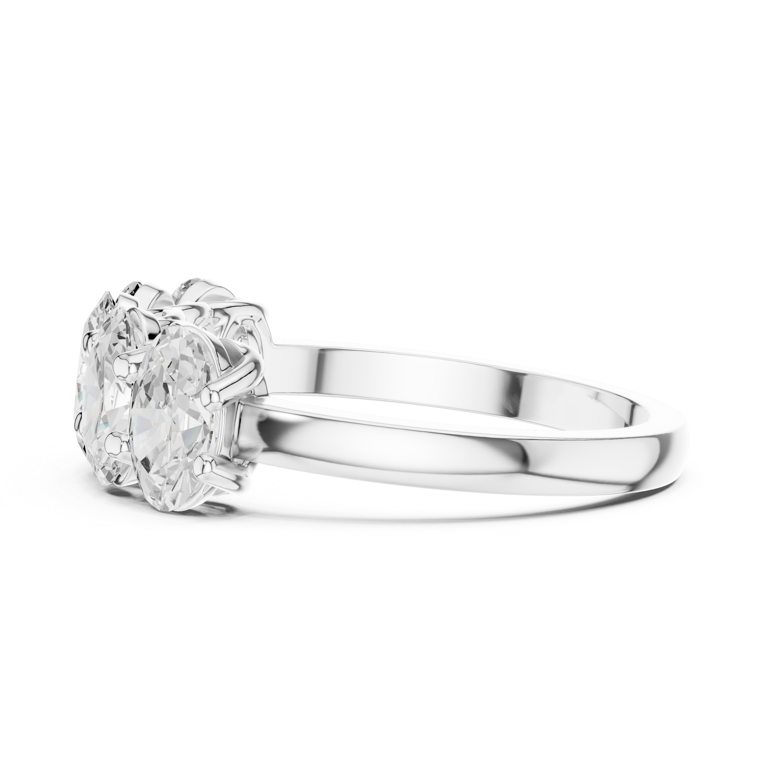 Five Oval Cut Diamond Anniversary Ring in Rose Gold